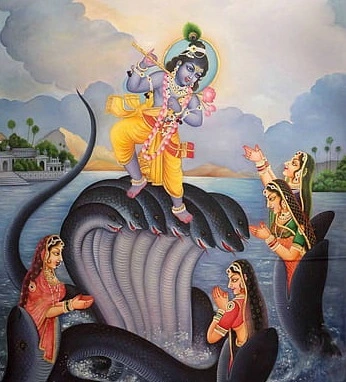 Shri Krishna On Kaliya Naag